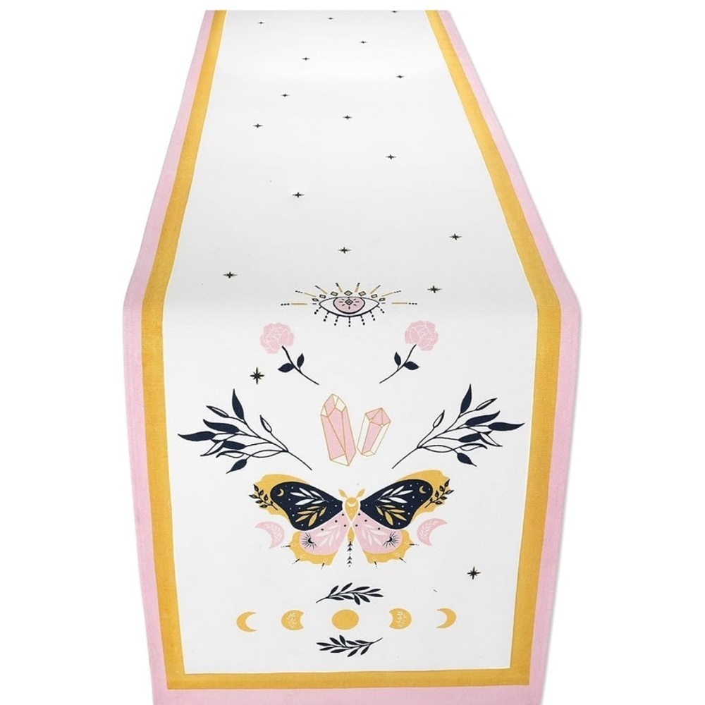 Folkulture 100% Cotton Table Runner 90 Inches Long for Home Decor, Farmhouse